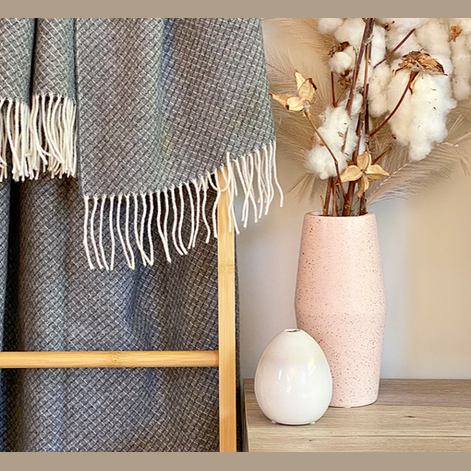 NNEDSZ Throw - Merino Wool/Cashmere - Grey-1