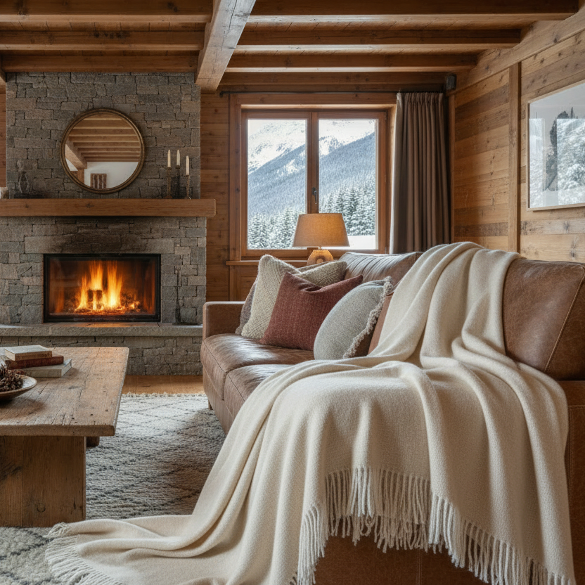 Throw - Merino Wool/Cashmere - Beige